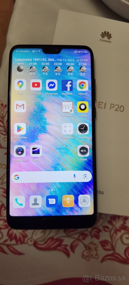 Predám Huawei P20 4/128 dual sim. Google