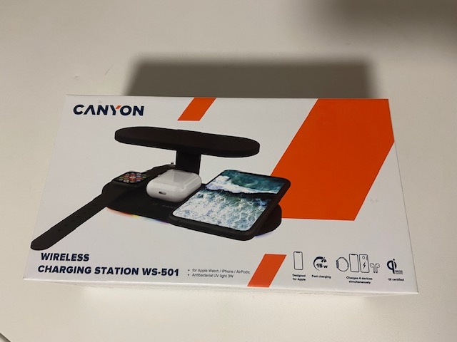 Canyon WS-501 - 5v1, - bezdrôtová nabíjačka pre Apple zaria