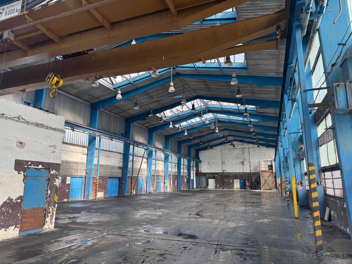 Prenájom hál v rôznych výmerách od 750 - 3500 m2