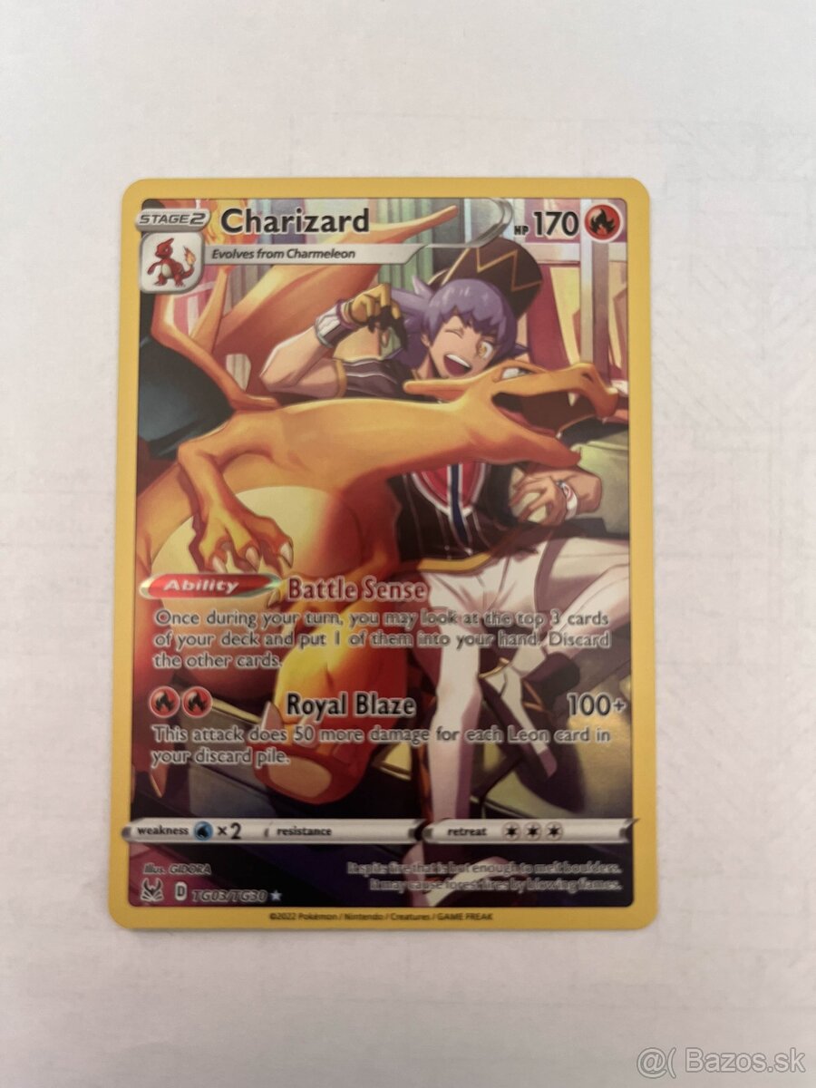 Pokémon karta - Charizard (LOR TG03)
