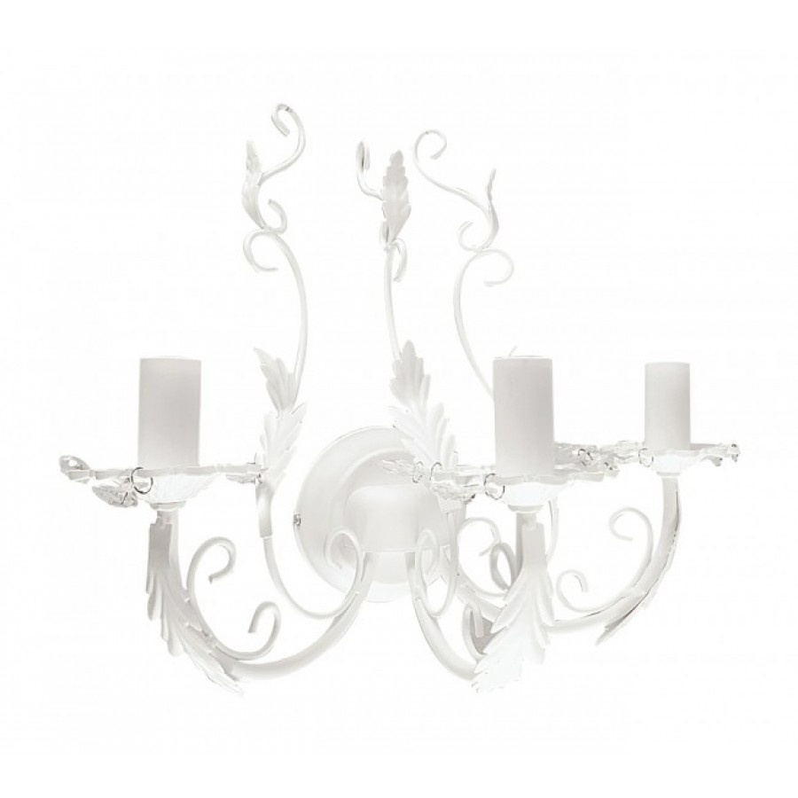 Lampa na stenu s dekorom listov