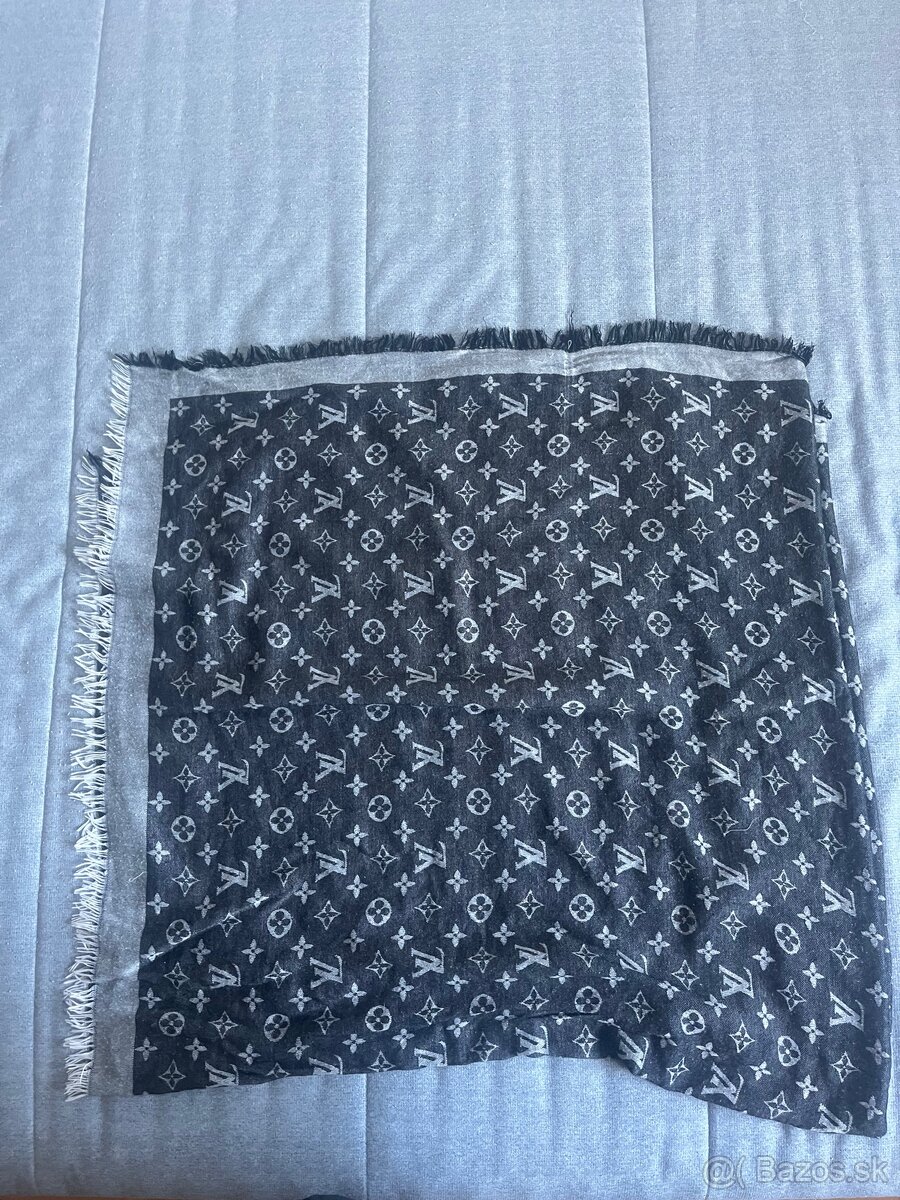 Louis Vuitton šatka – originál, modro-sivá