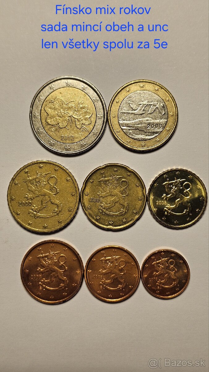 OBEHOVÉ a UNC sady euromincí
