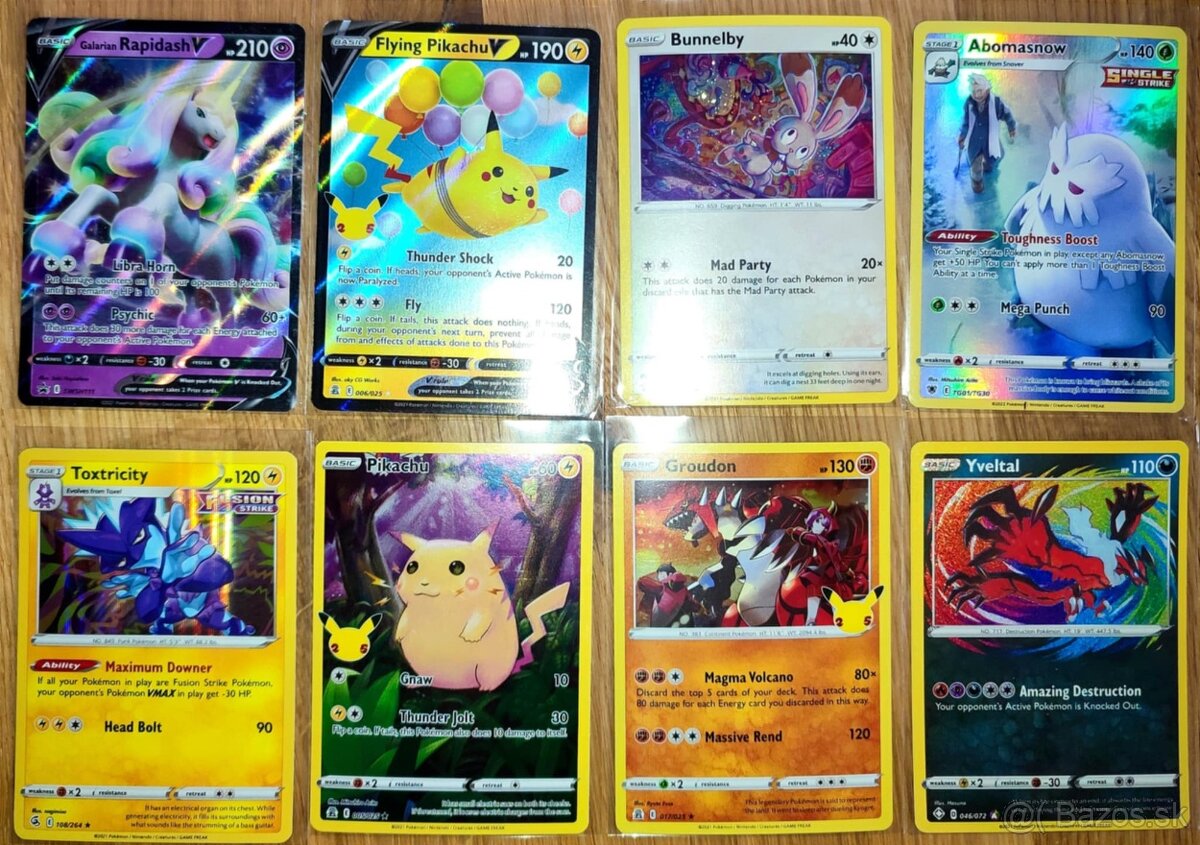 Pokémon karty - rôzne sady