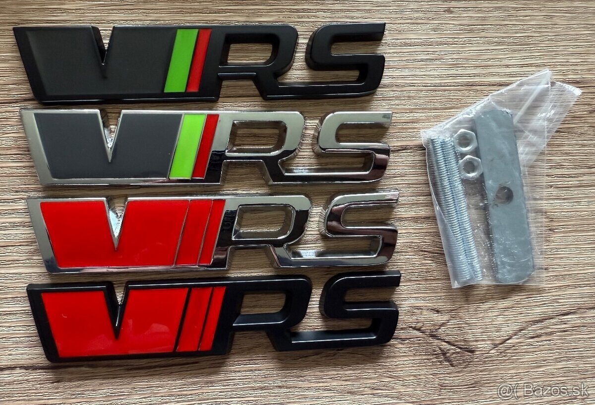 VRS ZNAKY, RS NÁPISY KAPOTA A KUFOR Čierne alebo chromove