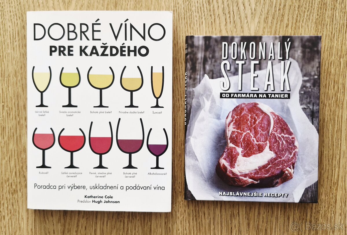 Steak, víno