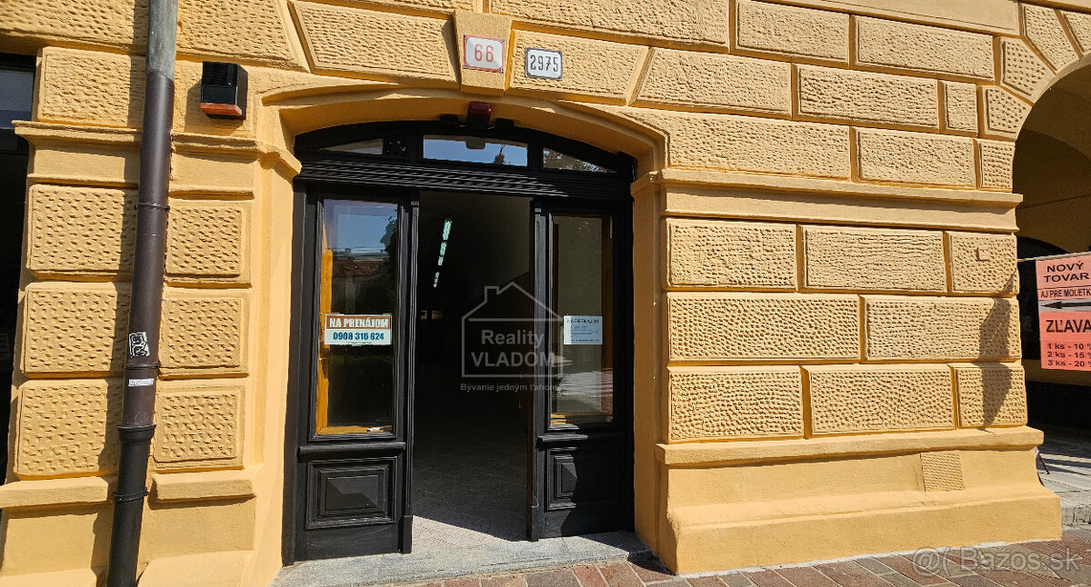 ✅ Obchodný priestor v historickom centre Prešova – 50 m2.