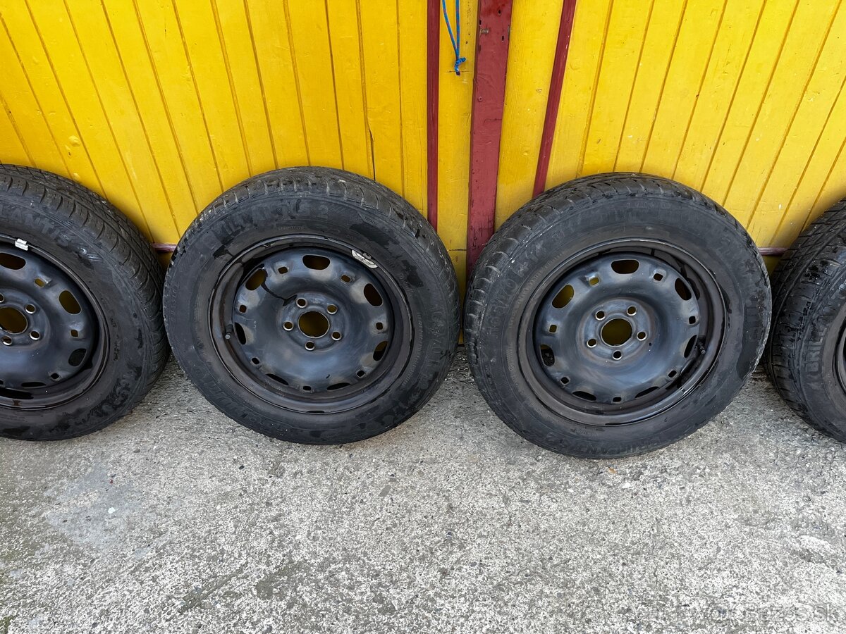 Predám plechové disky R14 s pneumatikami 165/70
