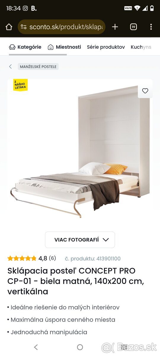 Skrinova rozkladacia posteľ