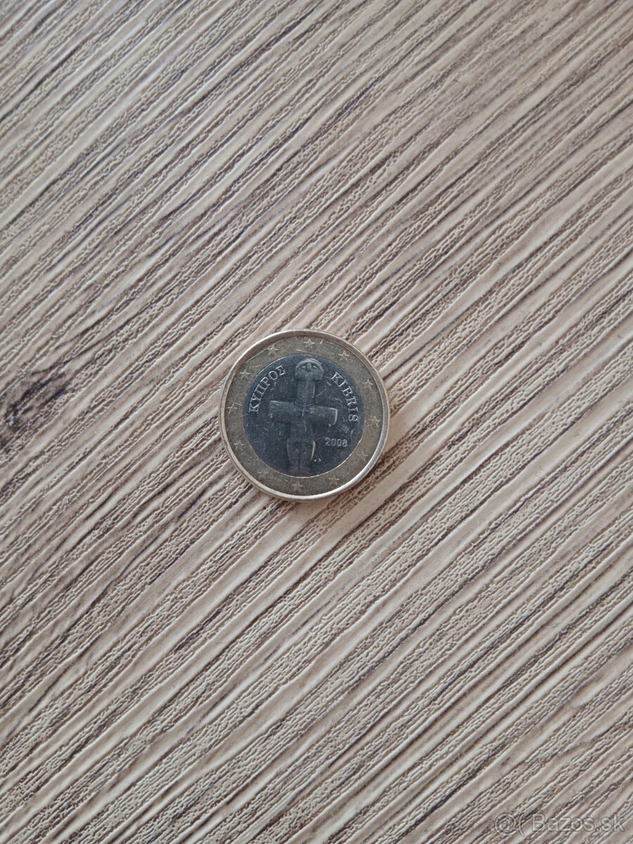 1 eurová minca cyprus 2008