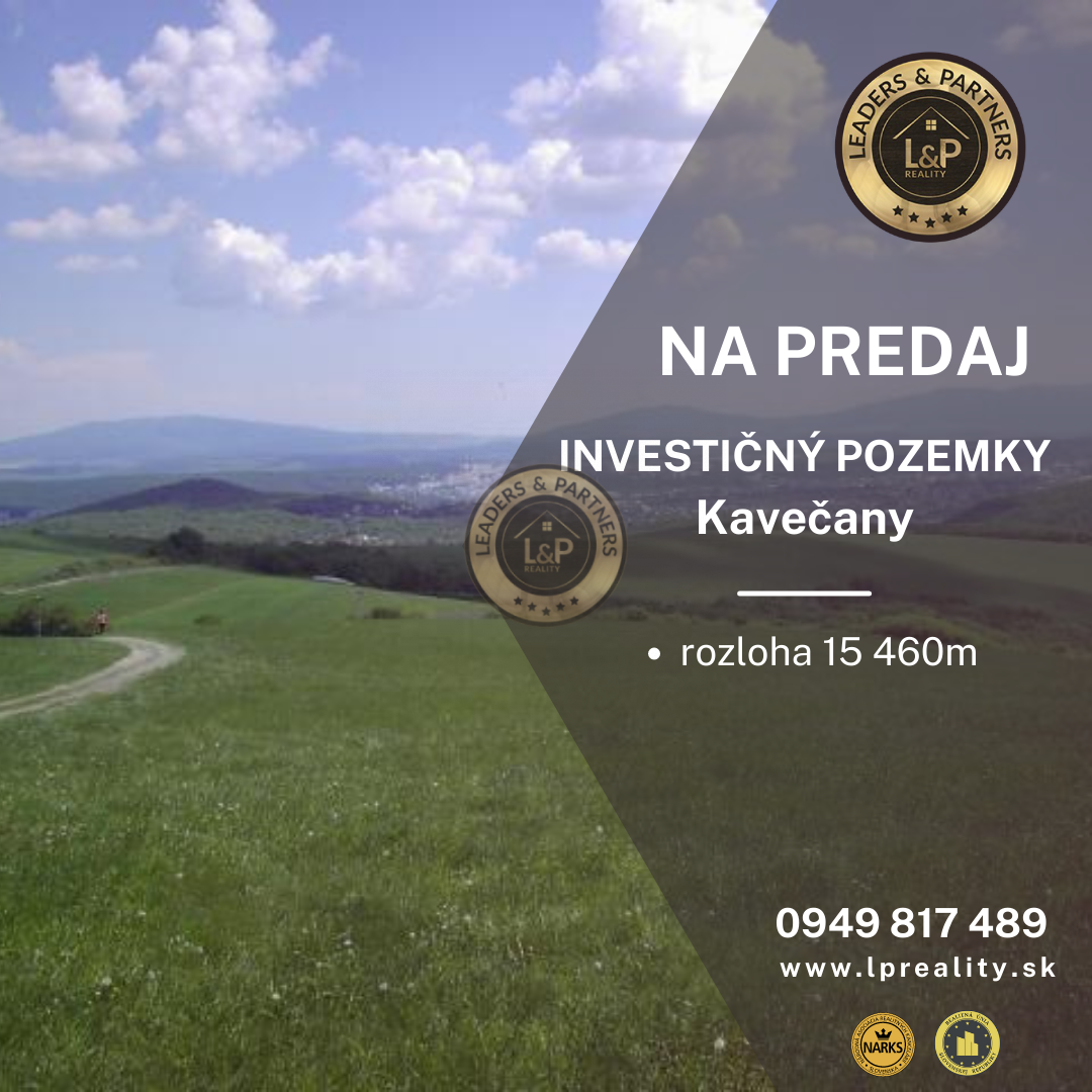 Na predaj investičné pozemky Kavečany, Košice-Sever