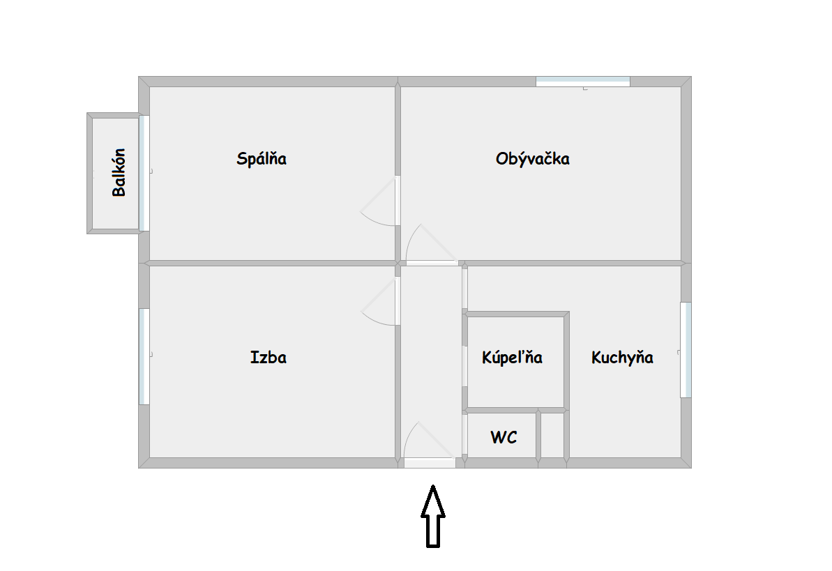 Trojizbový byt / 71 m2 / tehla / Uhlisko / krásny výhľad