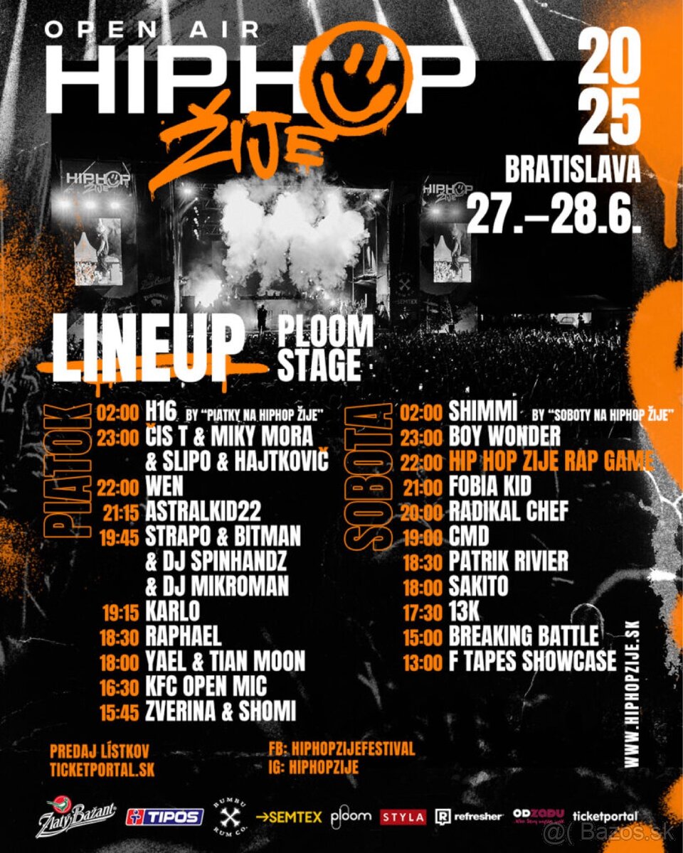 Hip hop žije 2025 lístok