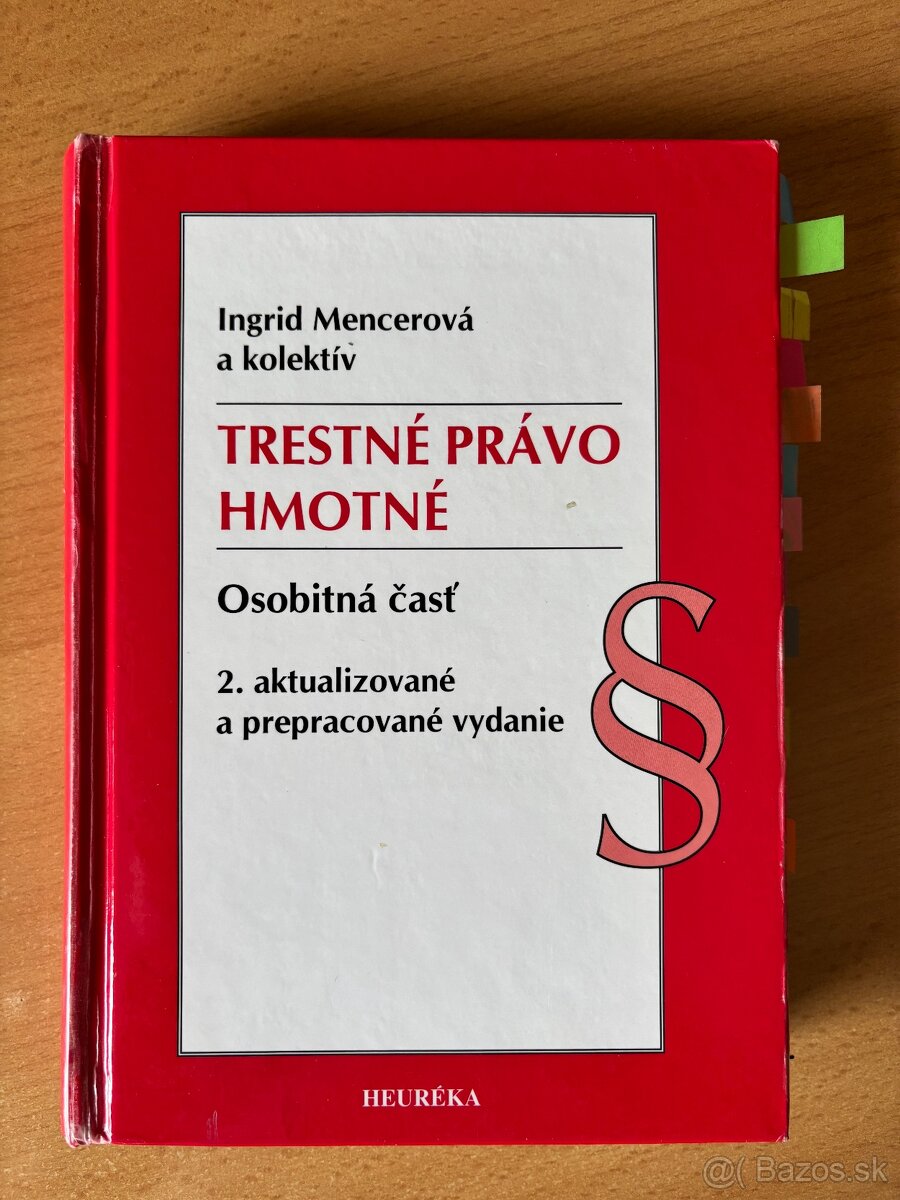 Kniha Trestné právo hmotné - Osobitná časť (I. Mencerová)
