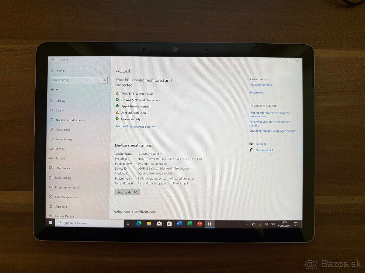 Microsoft Surface GO 2 8/128GB 1,7GHZ