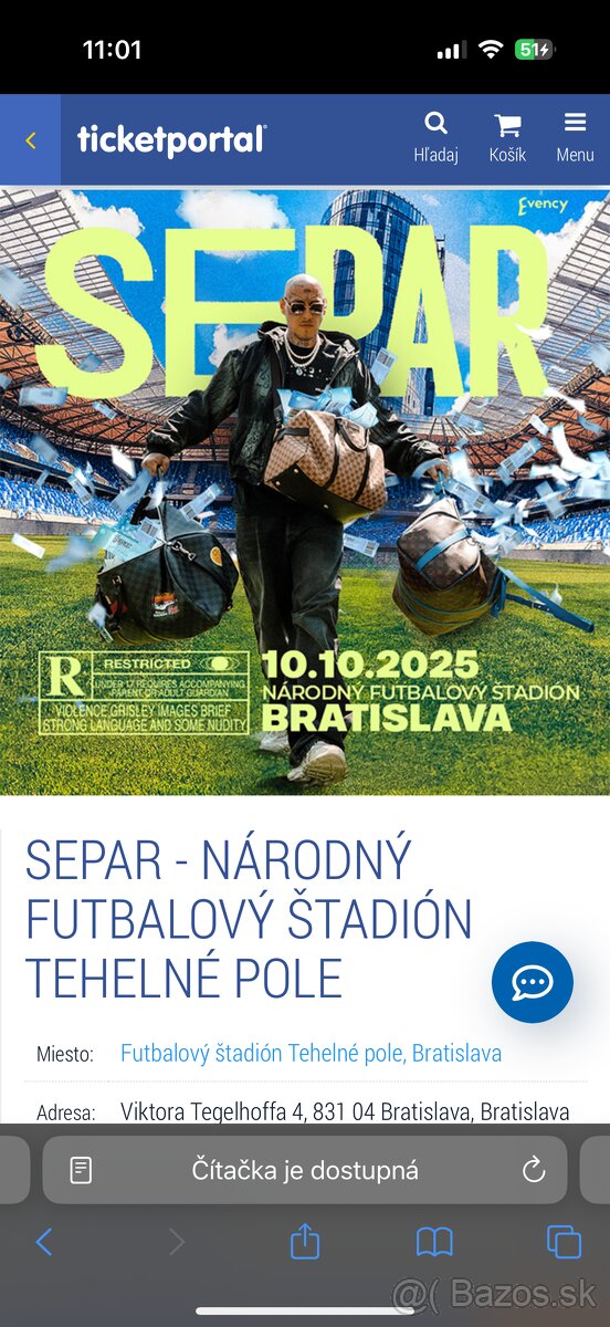 Separ Štadion 10.10.2025 - 2x státie sektor B