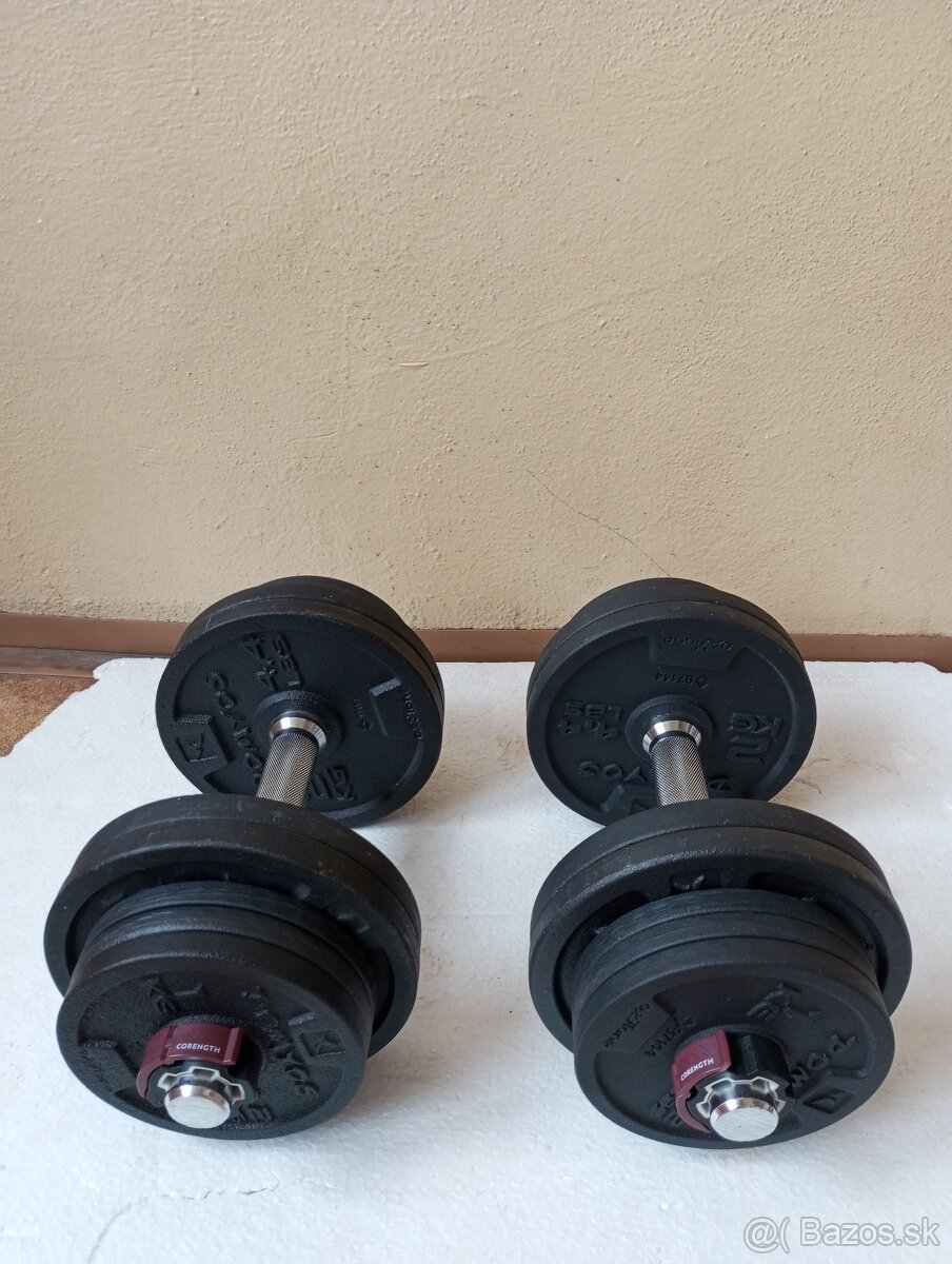 Liatinové nakladacie jednorúčky DECATHLON/CORENGTH  2x16 kg