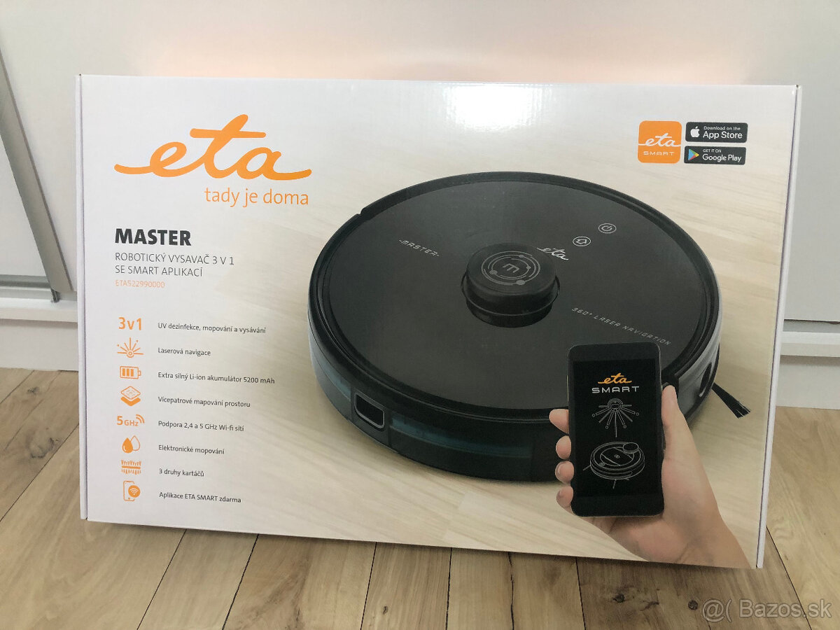 Robotický vysávač ETA Master 5229 90000, 3 v 1