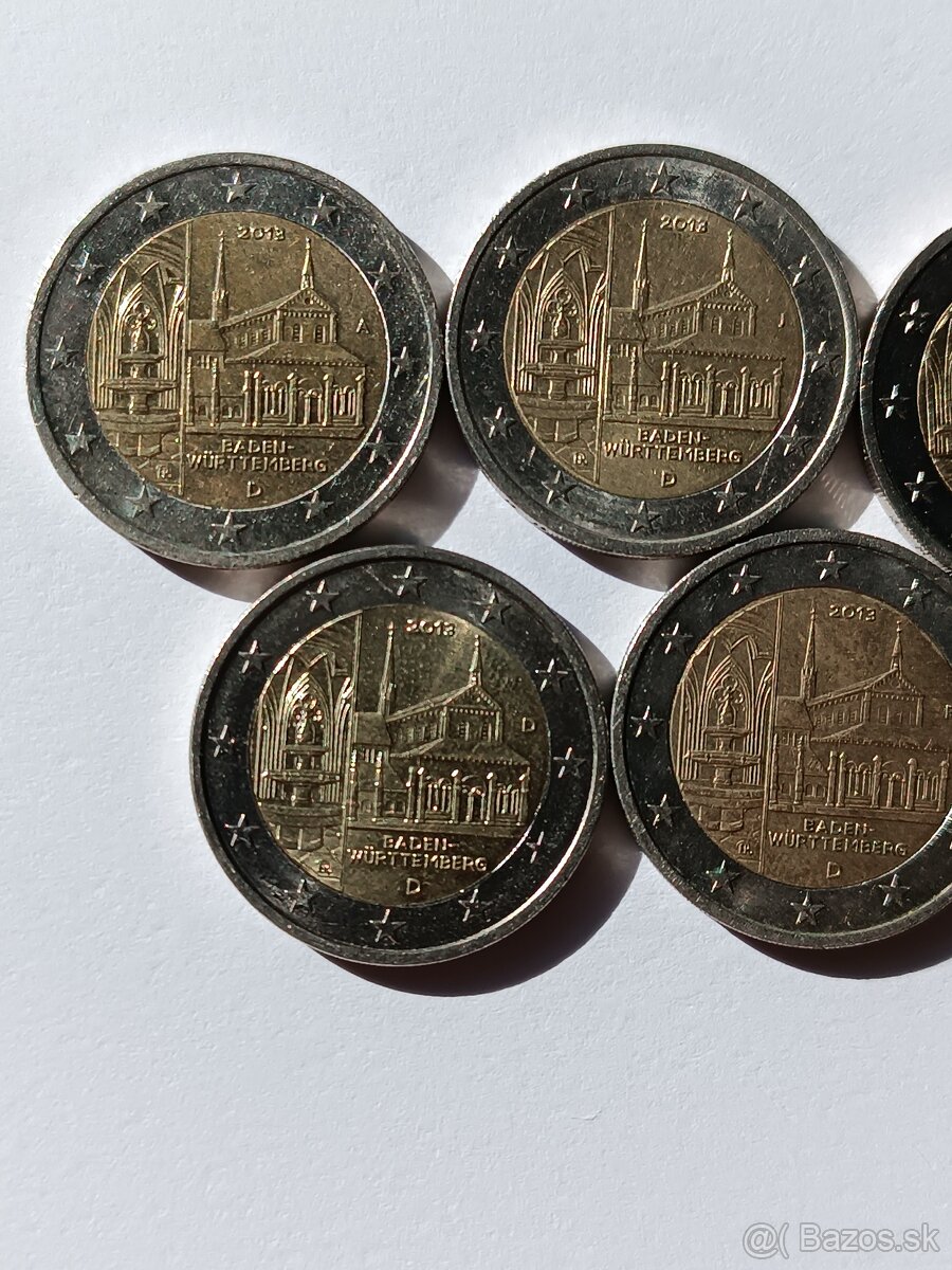 2 eurové pamätné mince Nemecko 2013