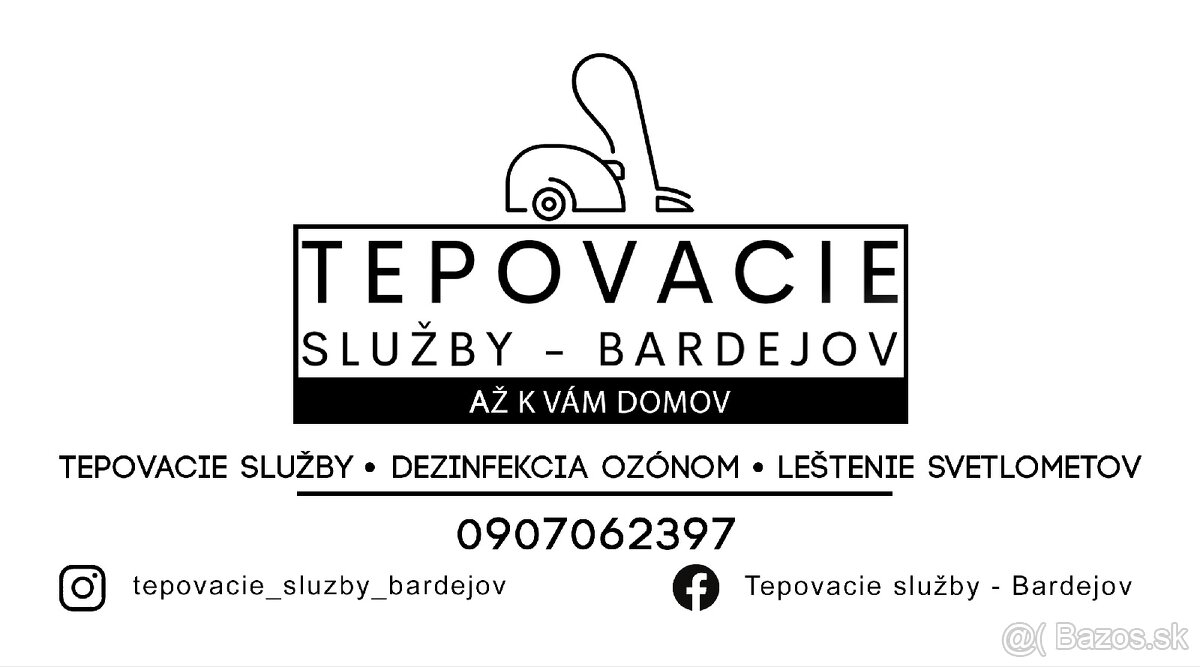 Tepovacie služby, dezinfekcia ozónom, leštenie svetlometov