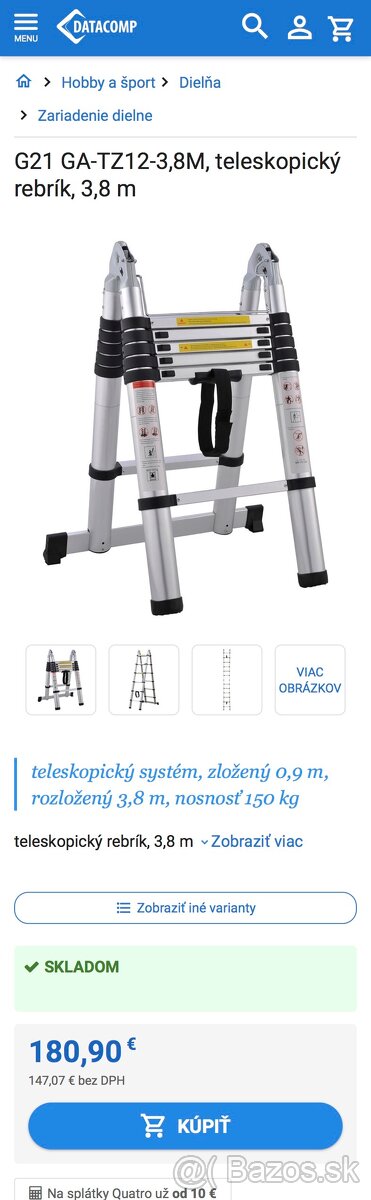 Teleskopický rebrík