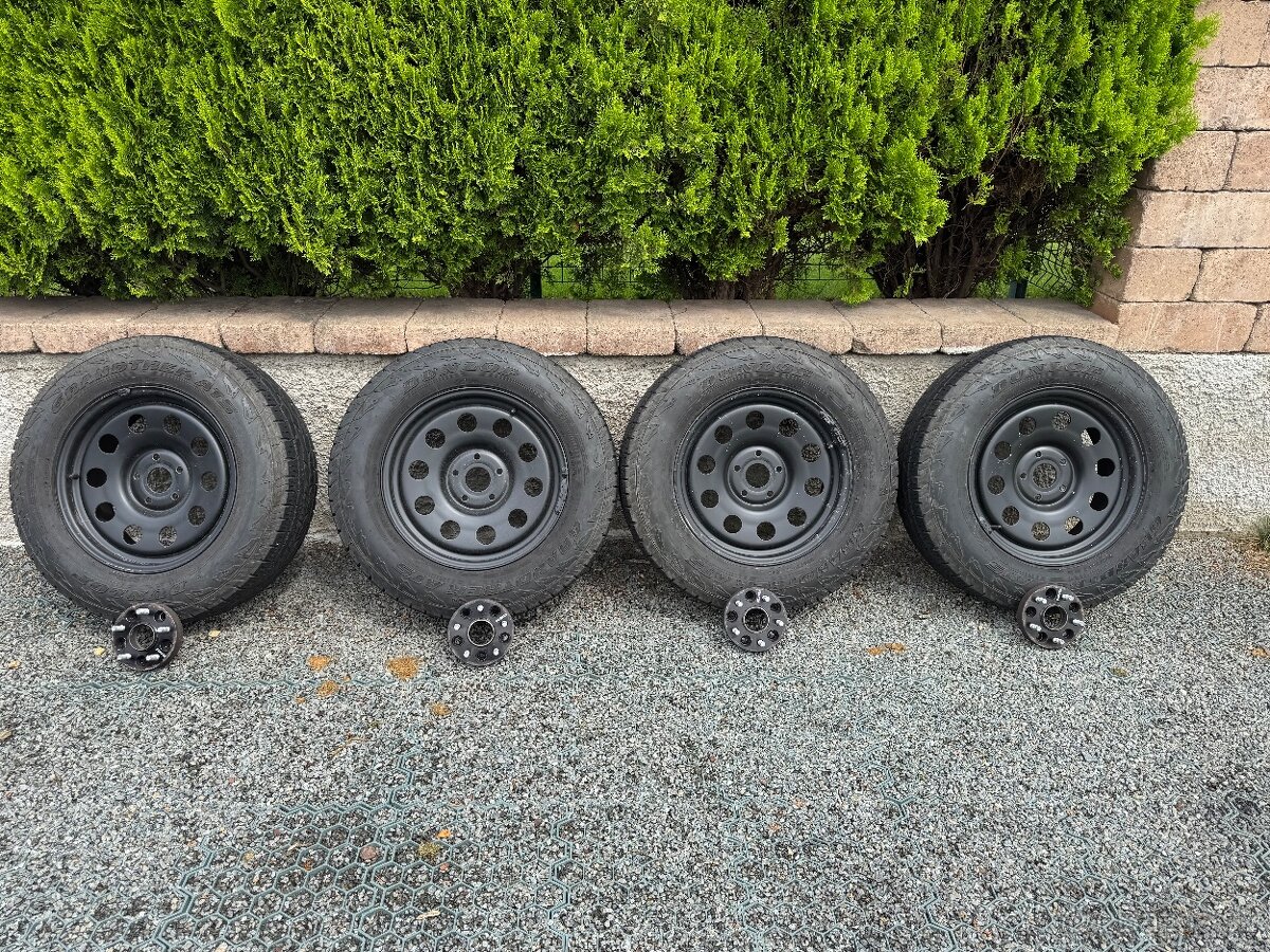 OFF ROAD plech. disky + pneu