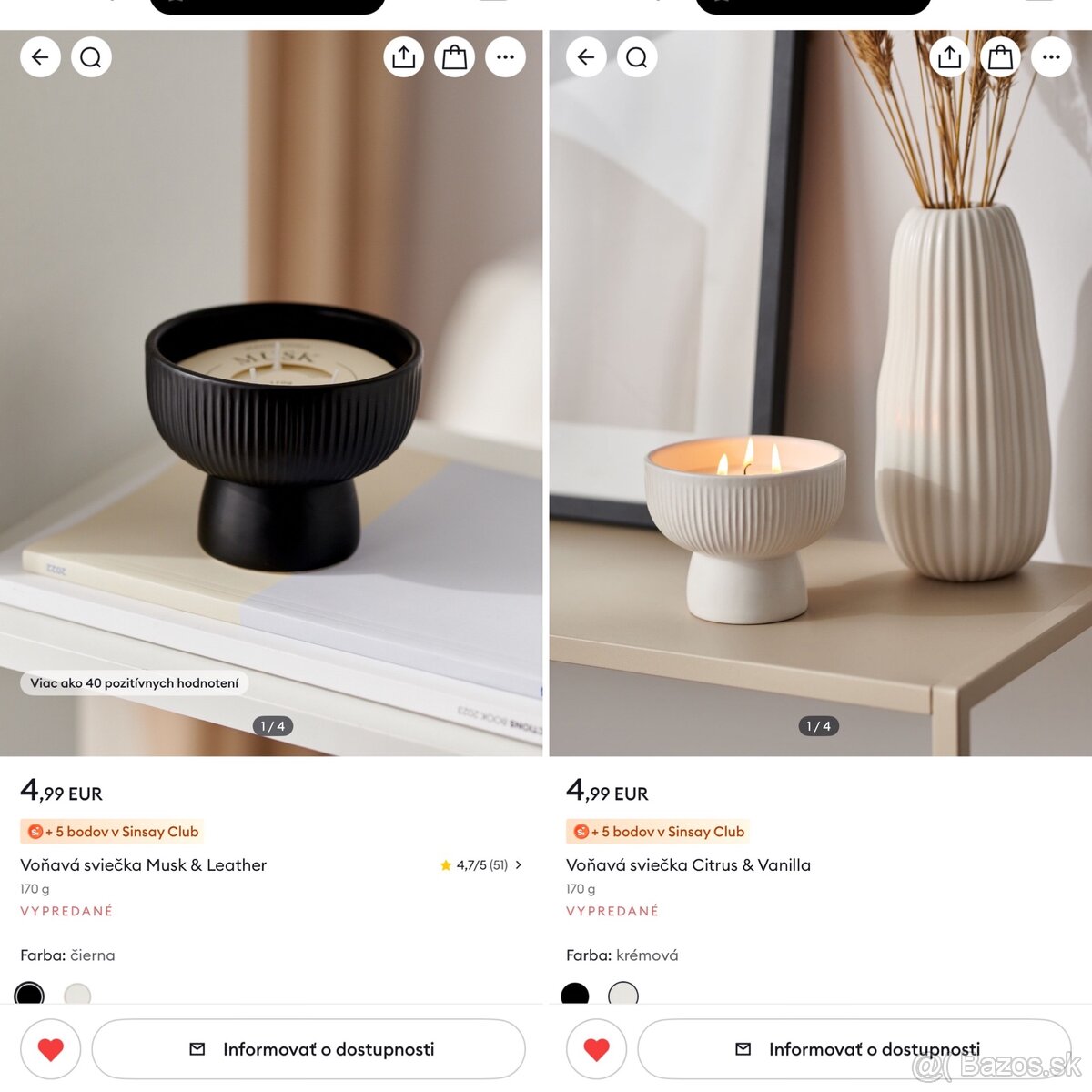 2 nové vrúbkované sviečky