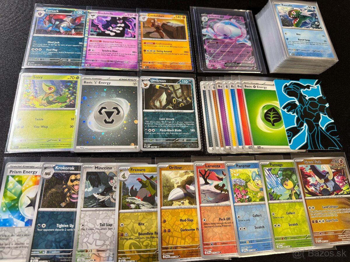 Pokemón MEGA balík (H): 100ks kariet v obaloch s EX + darček
