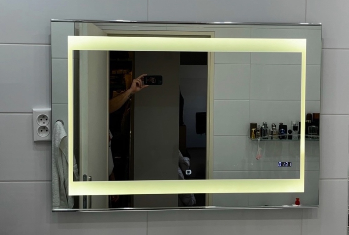 Led Zrkadlo dotykové , hodiny