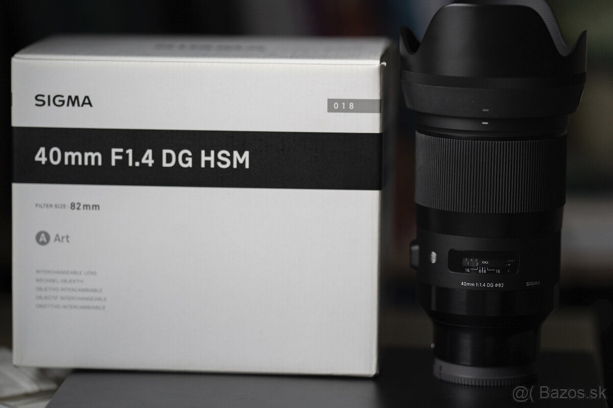 Sigma DG HSM Art 40mm f1.4 pre Sony