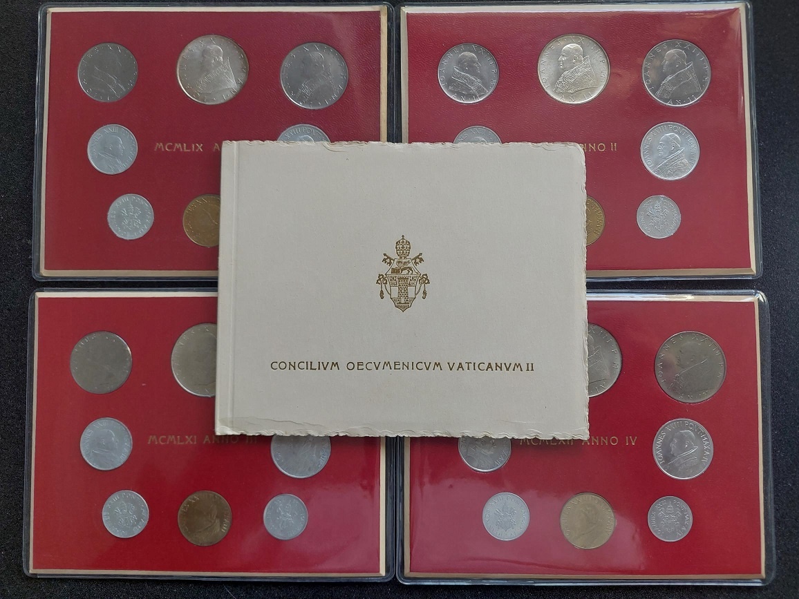 Vatikan Jan XXIII sady minci 1959 - 1962 striebro