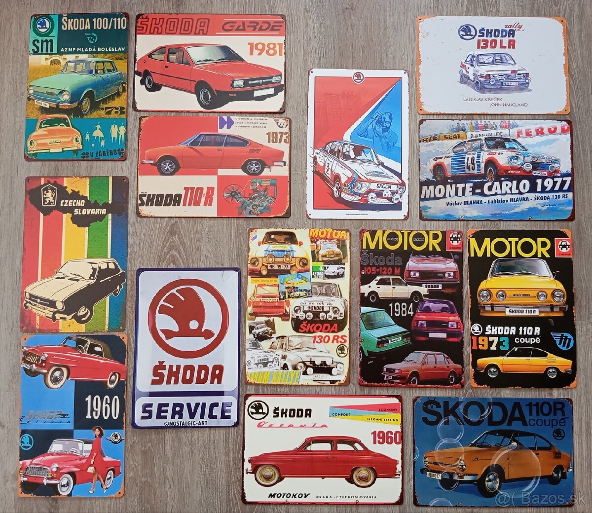 Škoda 130RS/LR, Octavia,Felicia,110R,Garde,retro tabuľky