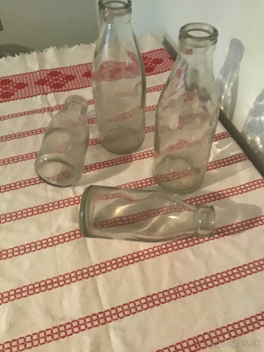 STARé MLIEKOVé FLAšE  ORIGINAL KUSY