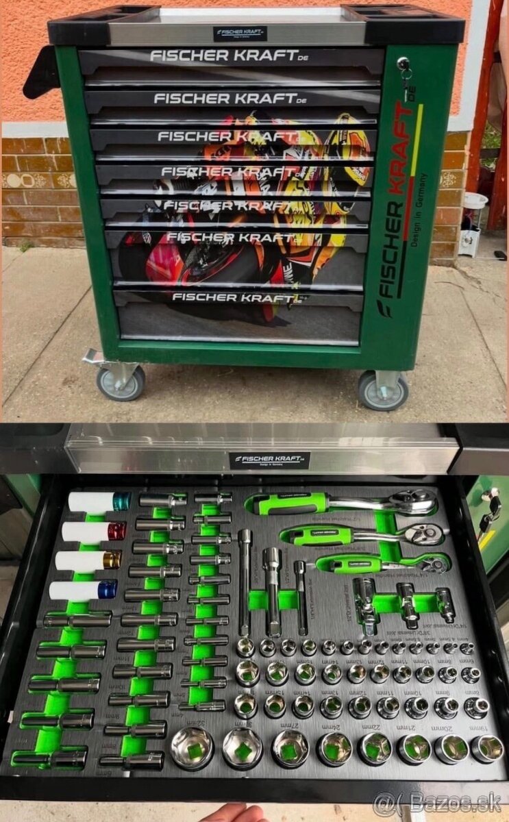 Dielensky vozik s naradim 7 suflikovy Moto Zeleny