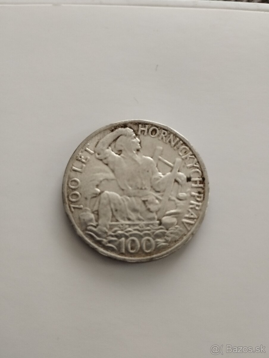 100 Kčs 1949 – 700.výr.horního práva