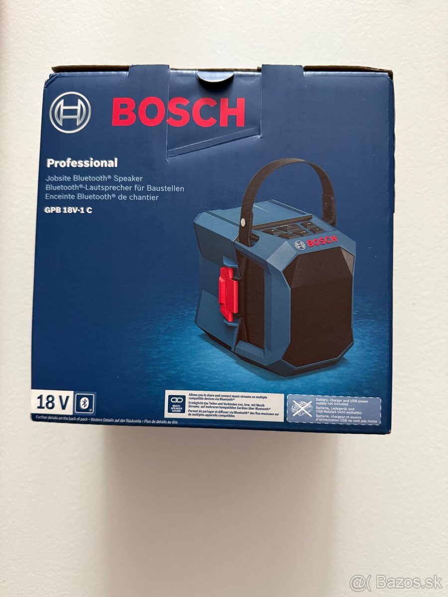 Stavebny bluetooth reproduktor Bosch GPB 18V 1C