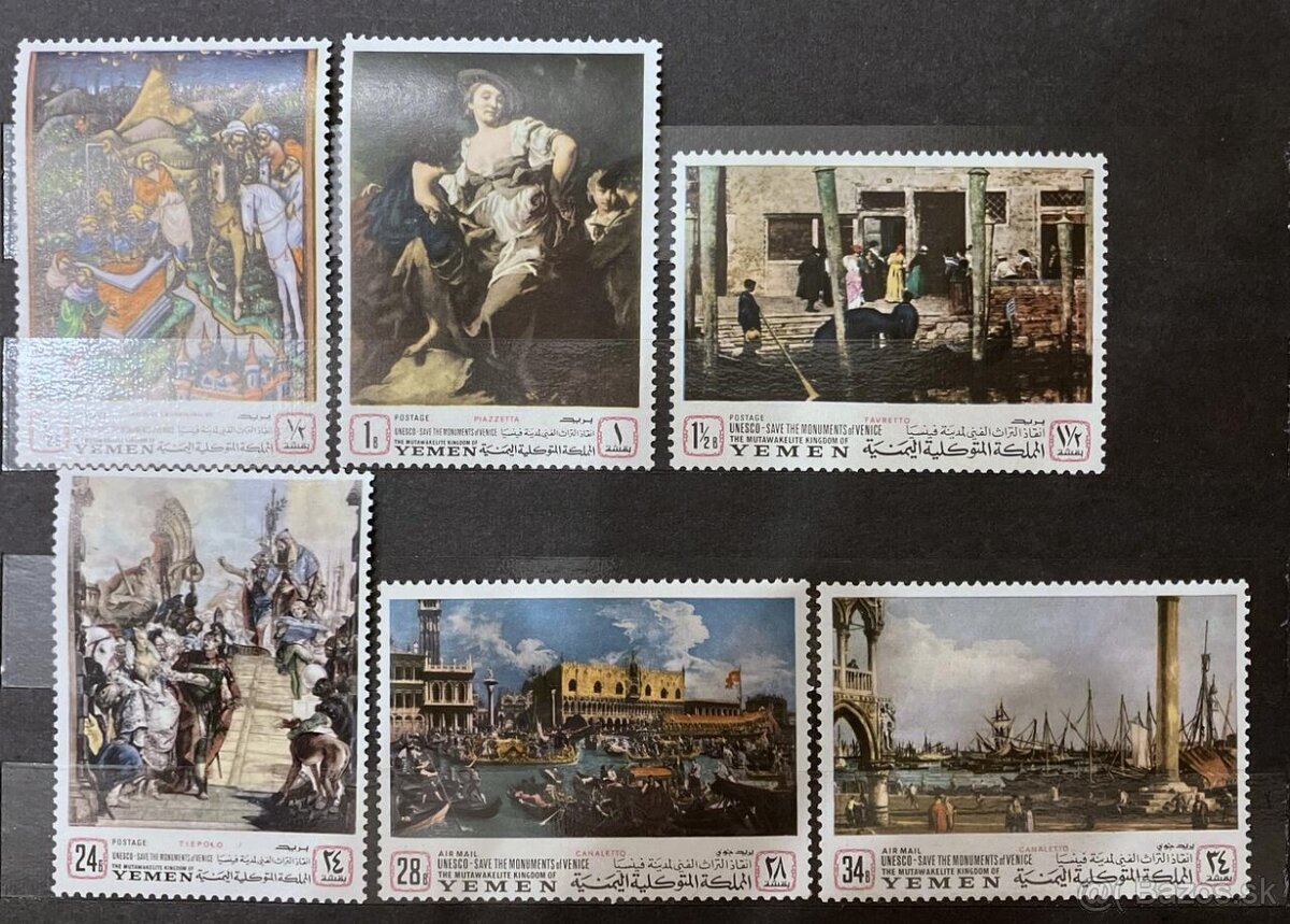 poštové známky - Jemen umenie