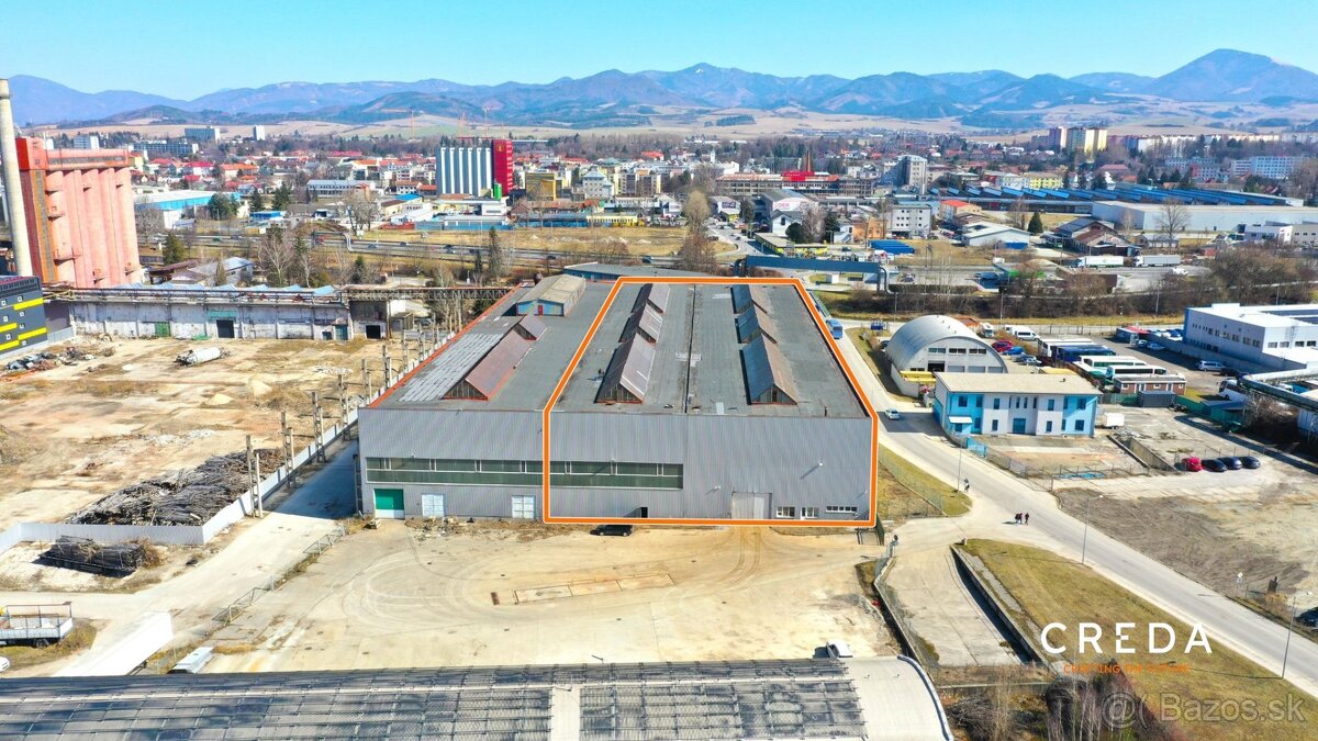 CREDA | prenájom 5 000 m2 výrobná / skladová hala, Martin