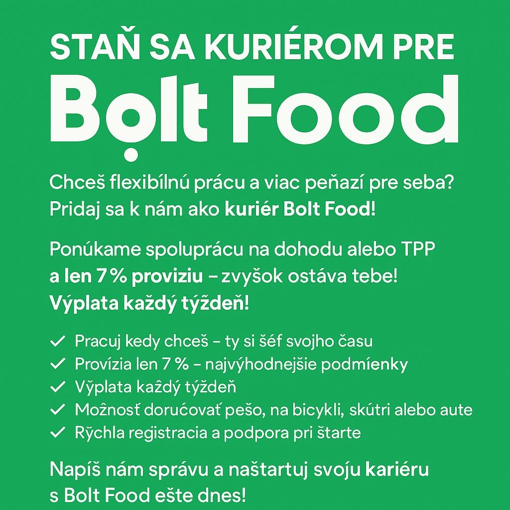 Kuriér pre Bolt Food.