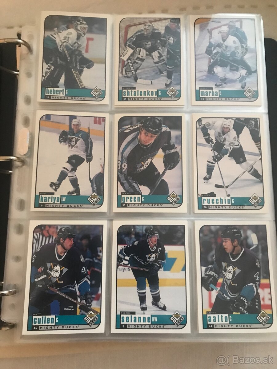 Predám hokejové kartičky UD Collector’s Choice 1998-99