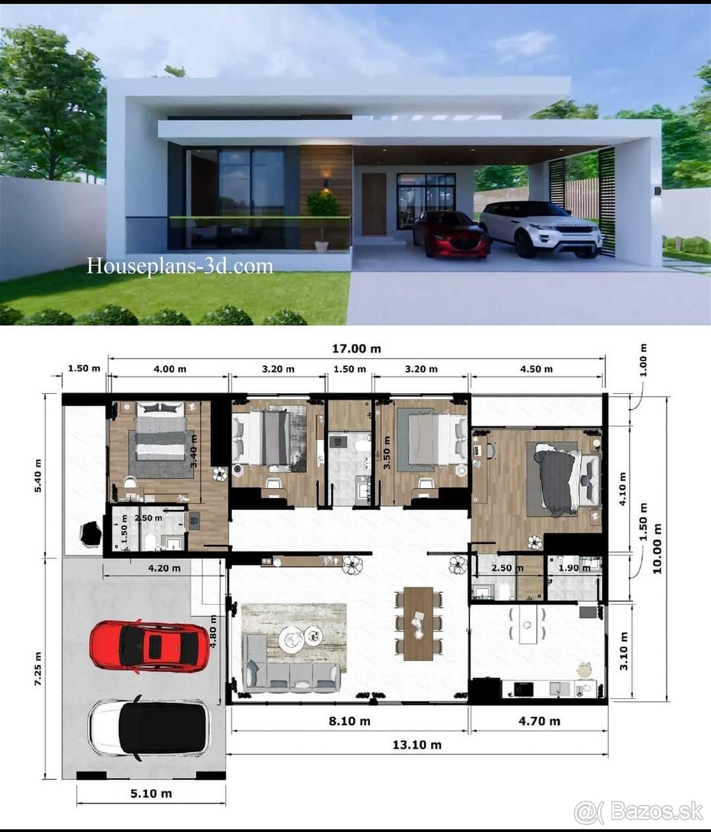 PRIPRAVUJEME | Moderný 4-spálňový bungalov v obci Palín | Re