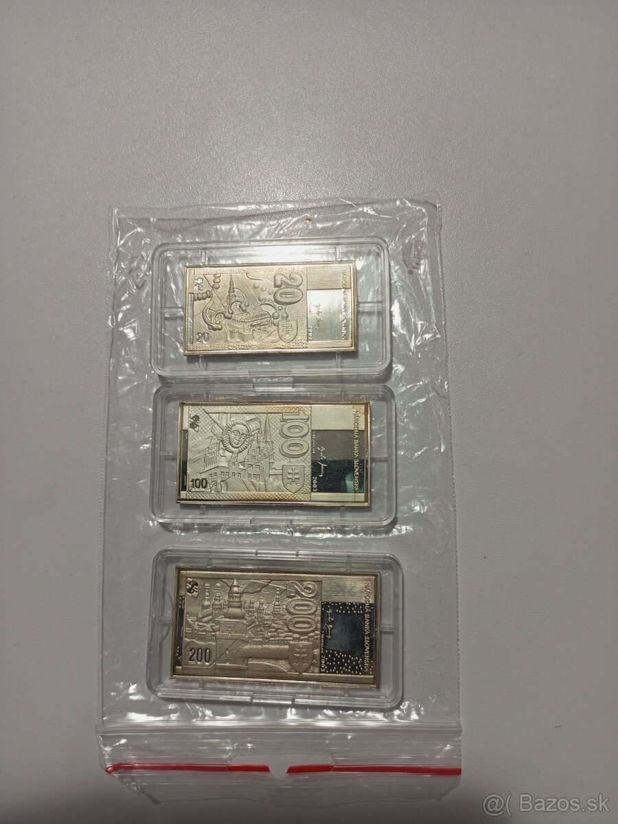 Pamätné mince v tvare bankoviek