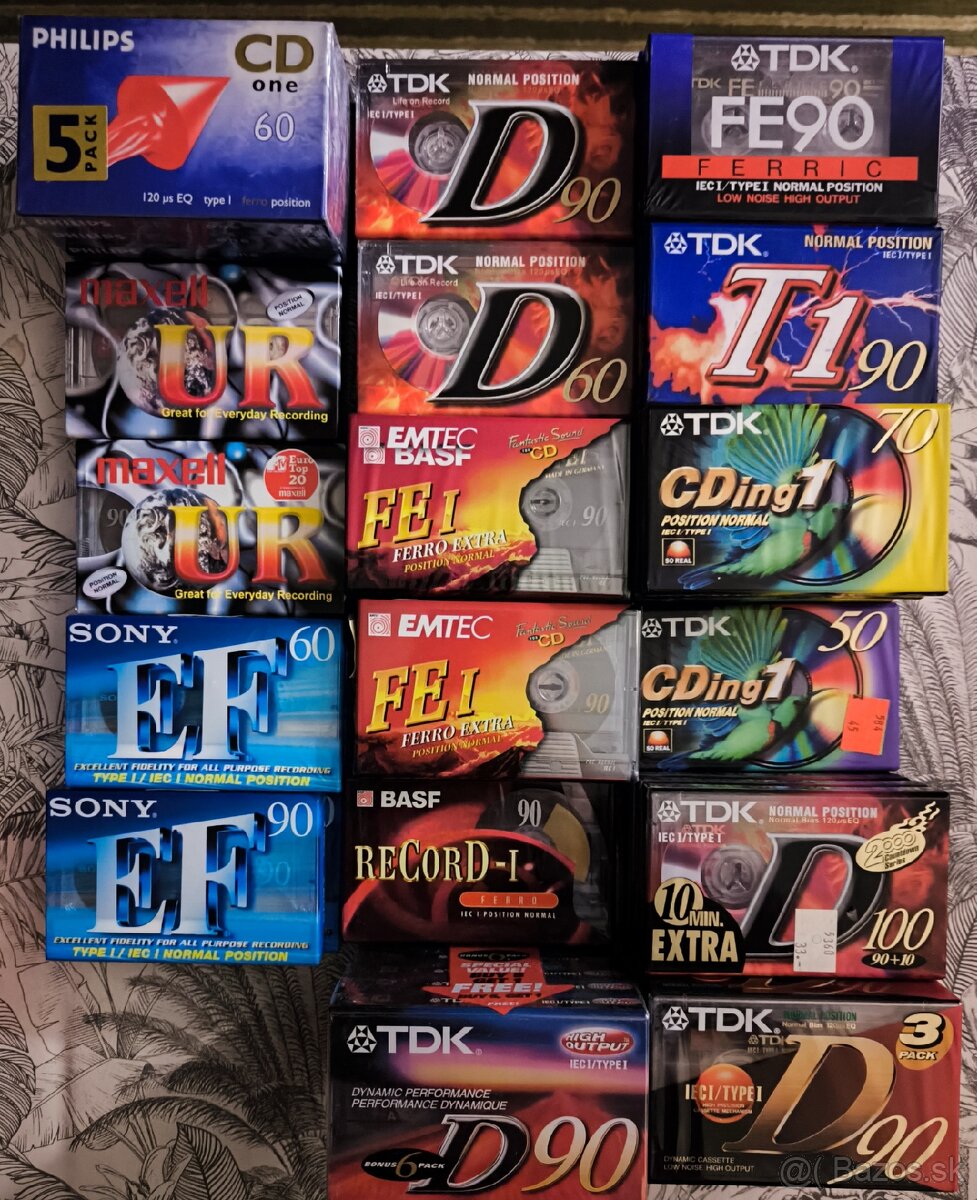 MC kazety čisté zabalené 2