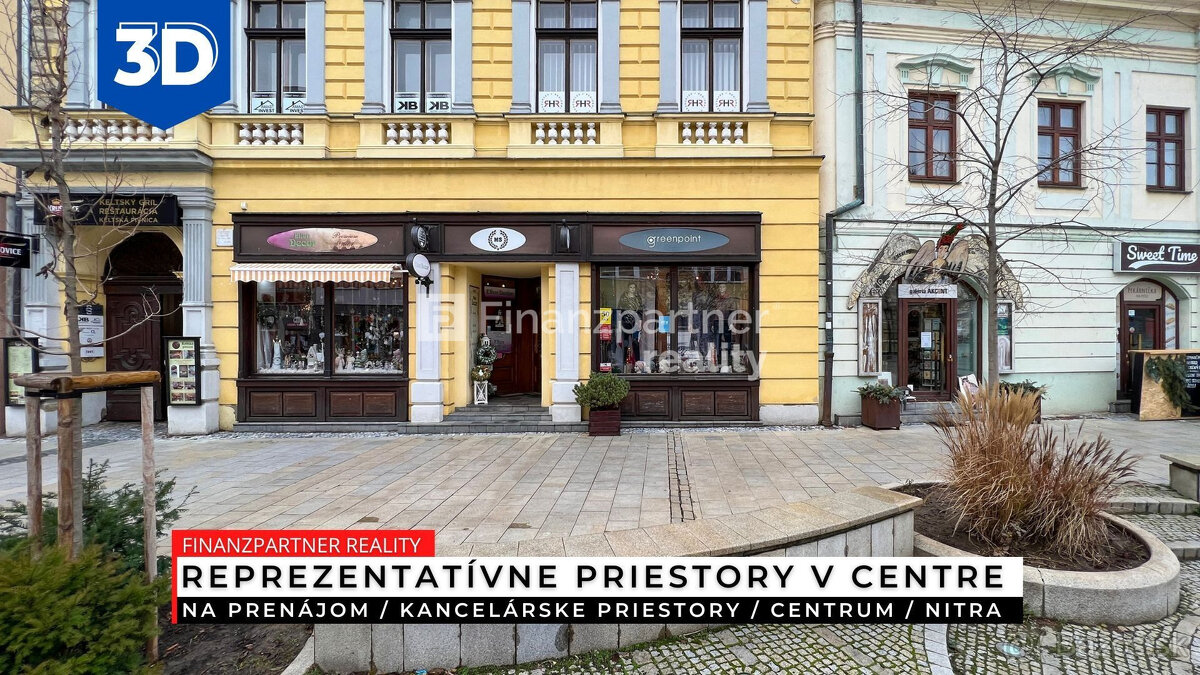 Prenájom - 3 kancelárske priestory, Centrum, Nitra