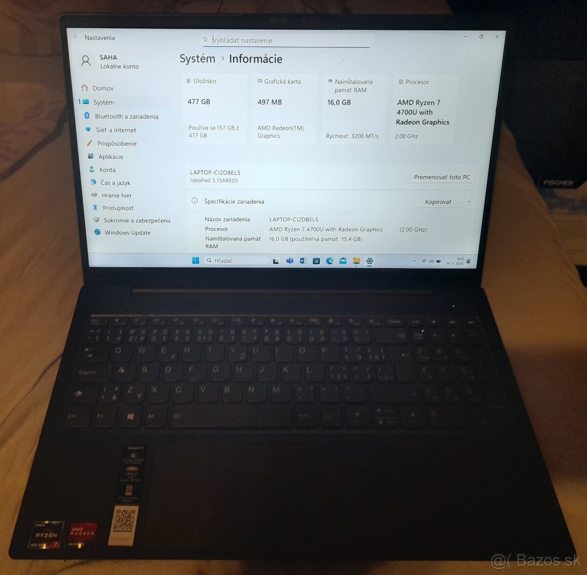 Predam notebook LENOVO 3 ročný skoro nepoužívaný IDEA 5 s pr