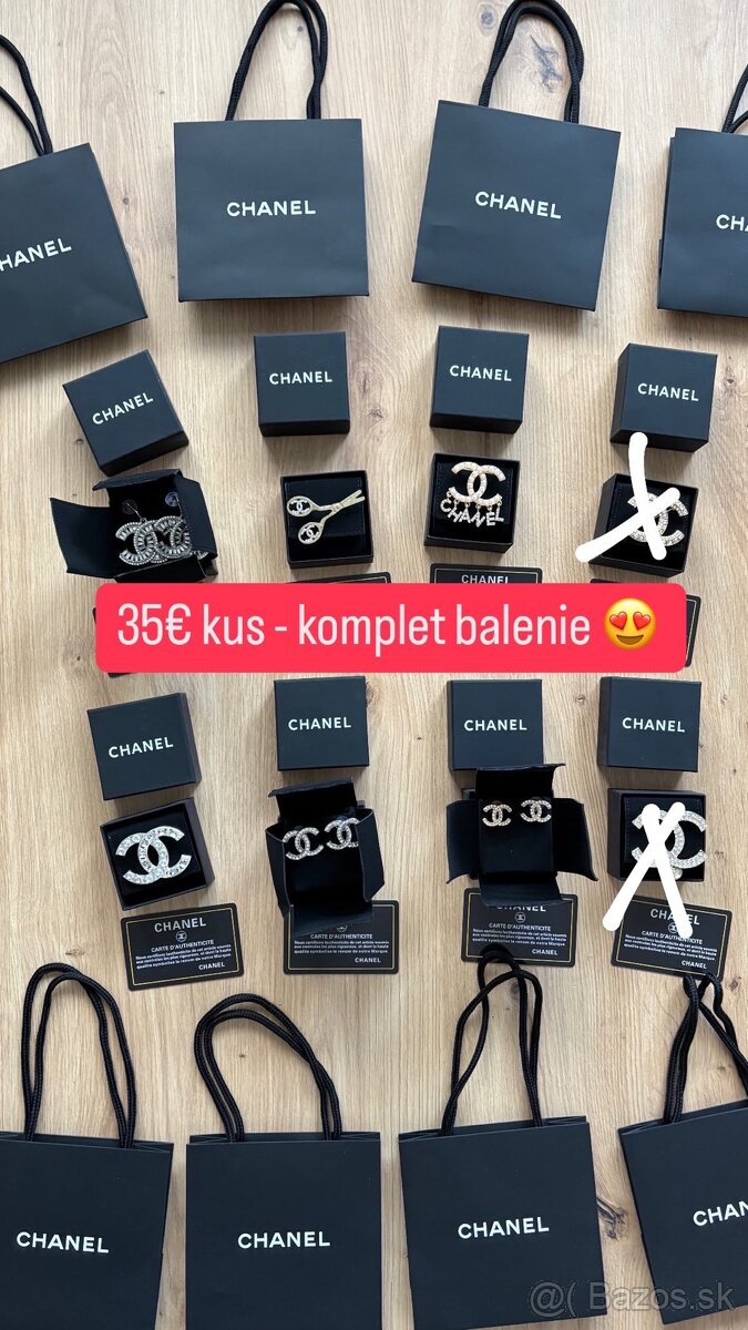 chanel brošne-náušnice