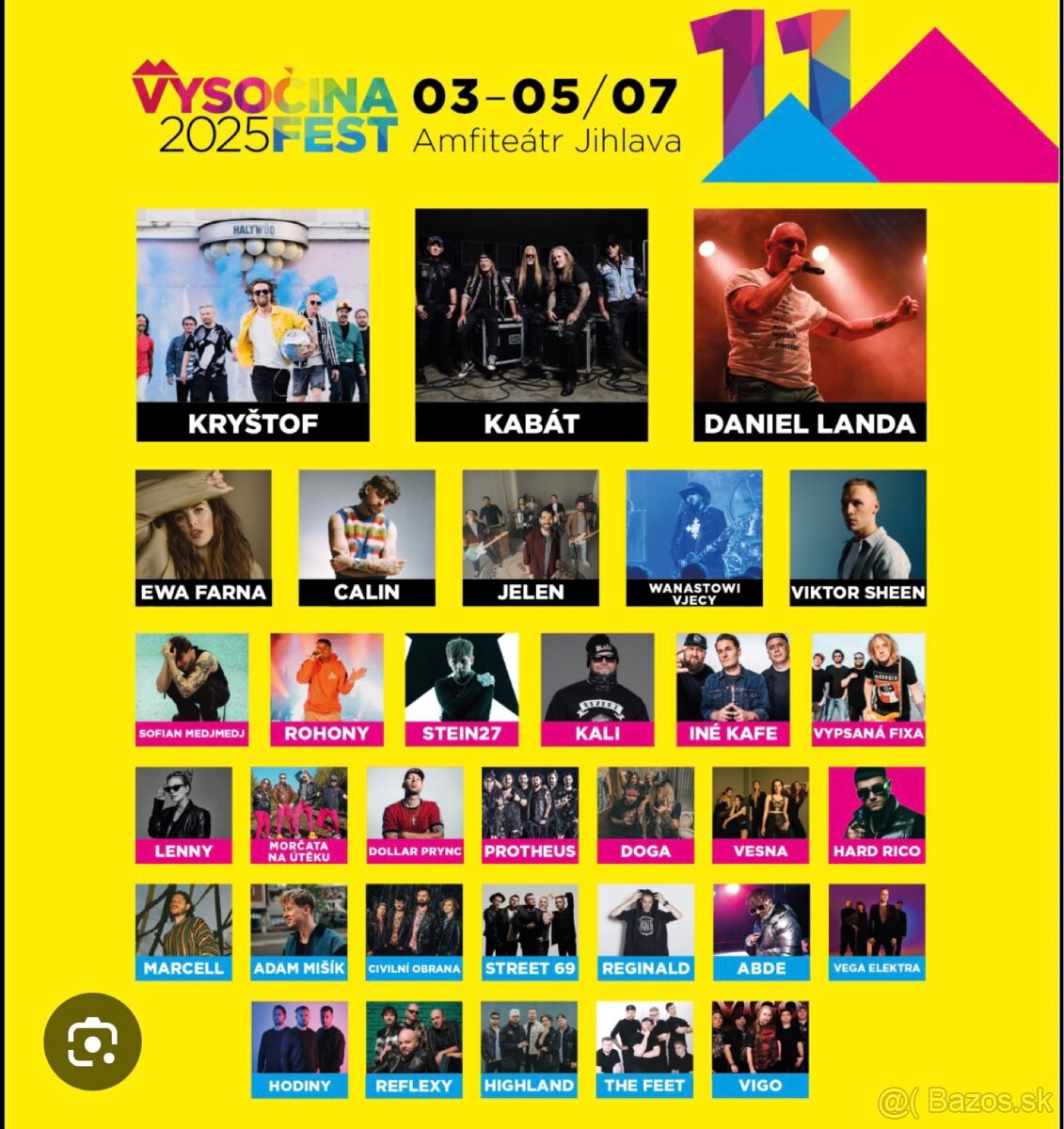 2 vstupenky na Vysočina Fest 2025