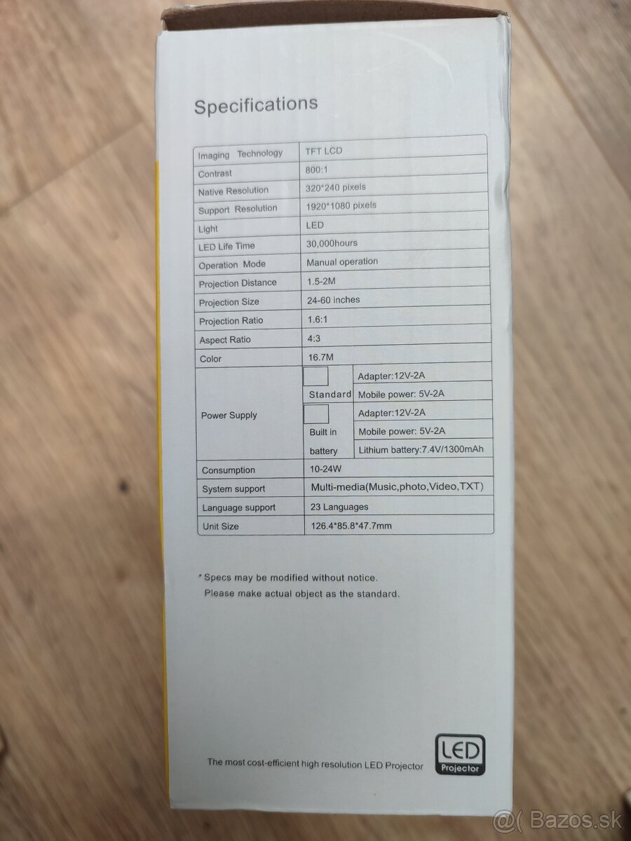 LED projektor nový na usb