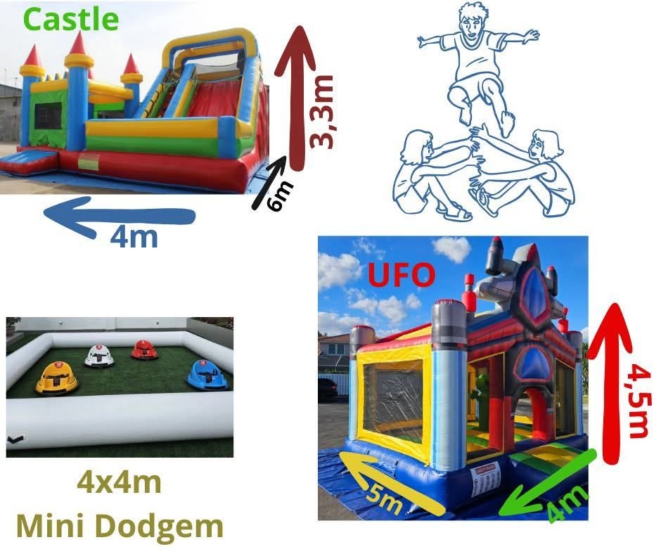 Na predaj skákacie hrady a mini dodgem