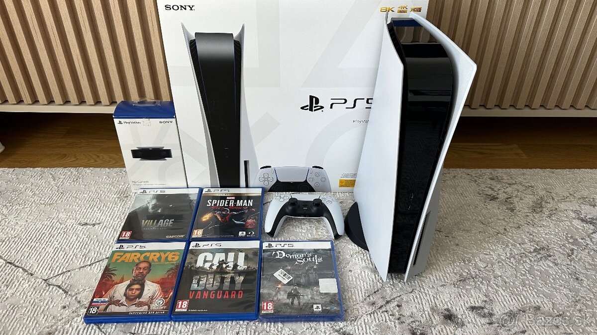 Sony Playstation 5 s mechanikou 1TB + kamera + hry